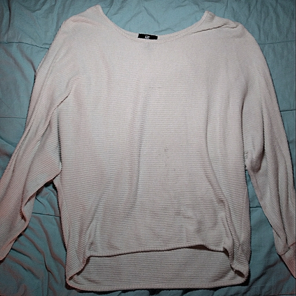 Cream Winged Waisted Sweater